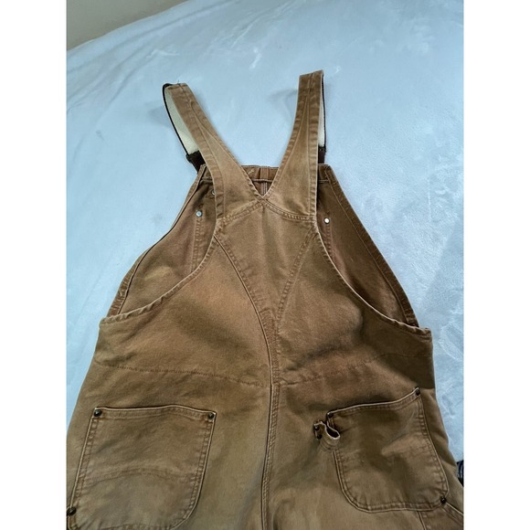 Carhartt 42 x 30 Duck Insulated Bib Overalls R27 Double Knee Union Made USA - Picture 7 of 15